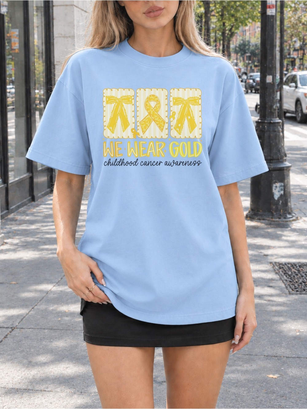 We Wear Gold Unisex T-shirt Cancer Support Tee